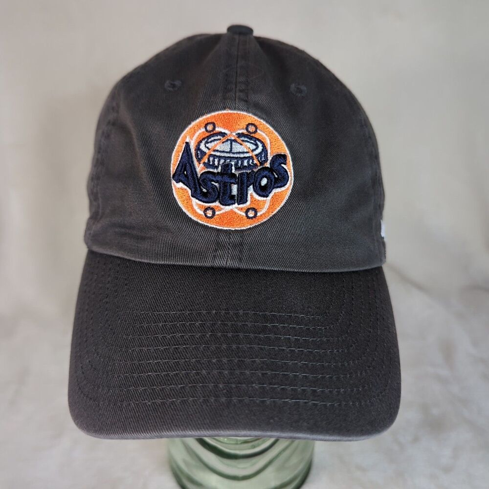 Houston Astros Hat 47 Brand Gray Retro Astrodome Logo Adjustable Strapback OSFA